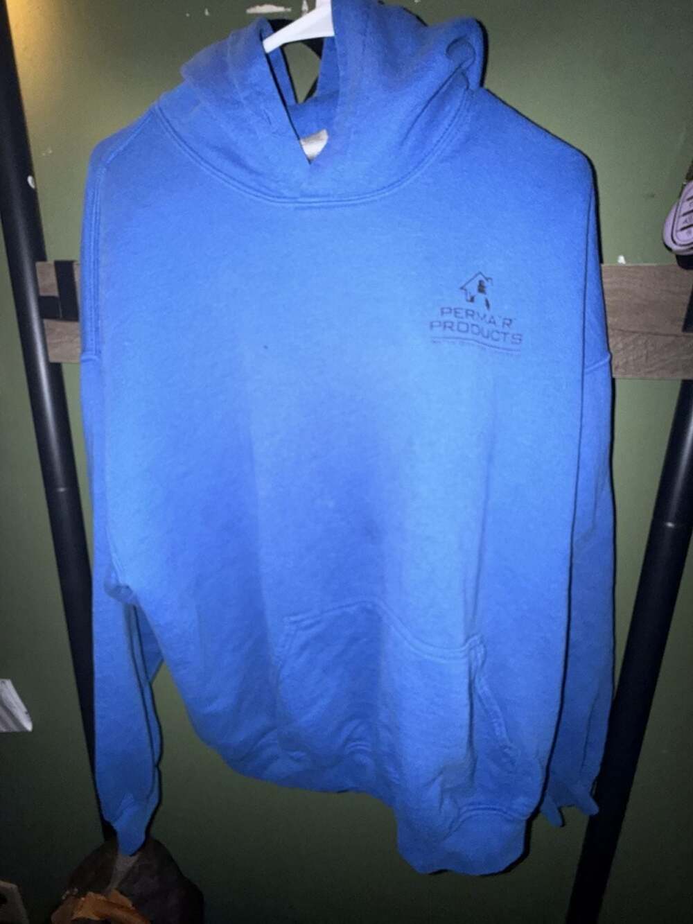 Gildan Perma'R Products Hoodie Size XL Blue